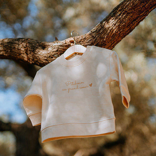 Sweat bébé - Pitchoun au grand coeur Mistralou