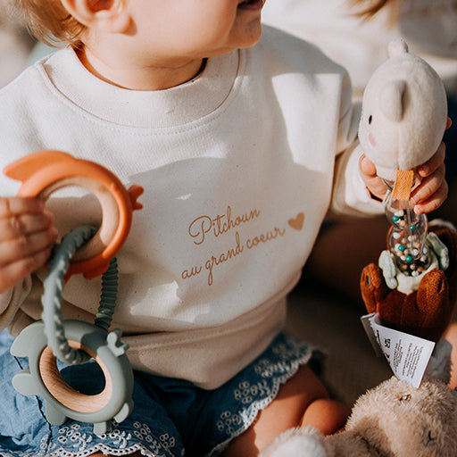 Sweat bébé - Pitchoun au grand coeur Mistralou